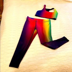Size M Terez rainbow workout set